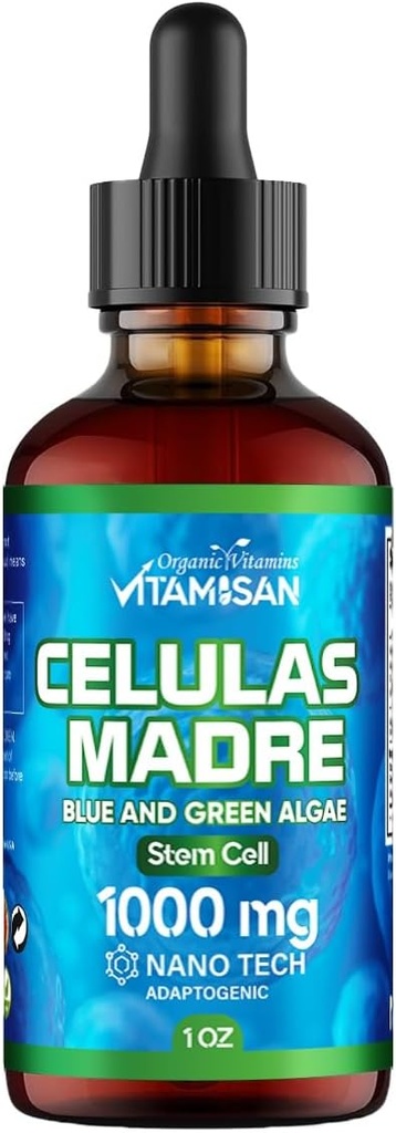 Celulas Madres Stem Cell Support, Plant-Based, Adaptogen Blend,Cordyceps, Rhodiola Rosea, Afa, Astragalus, B Complexe, Reishi, Ganoderma, Algae bleu-vert, Spiruline, 1000mg naturel 13 ingrédients clés.