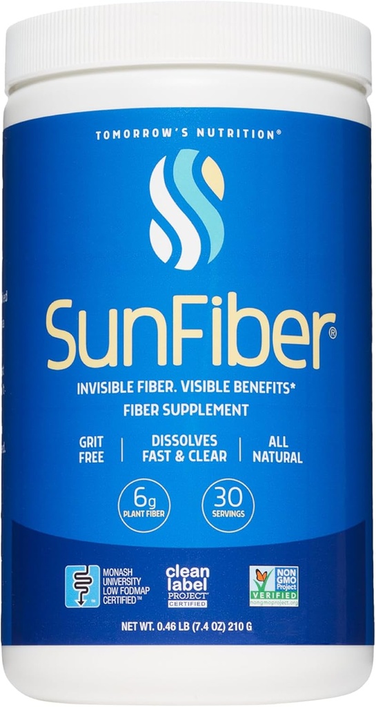 La nutrition de demain, fibre solaire, supplément de fibre prébiotique pour la santé digestive, faible FODMAP, sans gluten, sans saveur, 30 portions