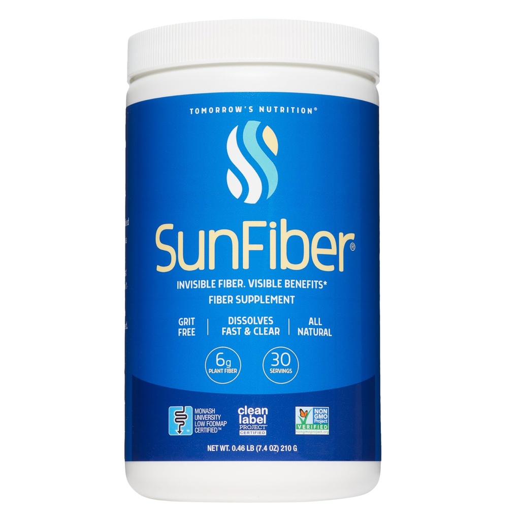 La nutrition de demain, fibre solaire, supplément de fibre prébiotique pour la santé digestive, faible FODMAP, sans gluten, sans saveur, 30 portions