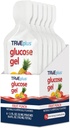 TRUEplus Glucose Gel Pouch, Fruit Punch Flavor, 15g à action rapide glucides, sans gras, sans gluten, support rapide pour faible sucre de sang et énergie, 6 pack