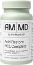 Amy Myers MD Acid Restore with Betaine & HCL - Supplément pour le soutien de la santé digestive et gustative - avec l'écorce d'orme de Slippery - Non-OGM, sans gluten et sans lait - 60 capsules (60 portions)