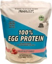 Healthy N Fit 100% EGG PROTEIN- Fraise (12oz): 100% Egg White Protein PLUS Peptides naturels. Naturellement sucré, Zero Carb, Keto, Paléo Friendly