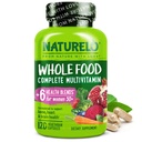 NATURELO Multivitamine d'aliments entiers pour femmes 50+ (sans fer) avec vitamines, minéraux et extraits organiques - Supplément pour femmes ménopausées post-ménopausées plus de 50 - Pas d'OGM - 120 Capsules de végétalien