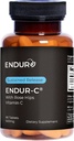 Endur ENDUR-C Vitamine C avec HIPS Rose, soutient la production de collagène, la protection antioxydante et la digestion douce, sans gluten, 500mg (90 comprimés)