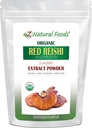 Z Natural Foods Bio Reishi Mushroom Extract Poudre - Poids 1 lb - Extrait Premium Concentré pour soutenir la santé immunitaire, énergisez votre matin en l'ajoutant au café et au thé