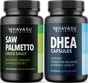 HAVASU NUTRITION DHEA Supplément de 50mg (60 portions) et Saw Palmetto Capsules (100 portions)