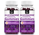 Glucosamine Chondroïtine Gommies avec MSM & Elderberry Extra Strength - Soutien de flexibilité, Supplément de soutien immunitaire antioxydant pour adultes, hommes et femmes - 60 Chondroïtine Gommies (2 Pack)