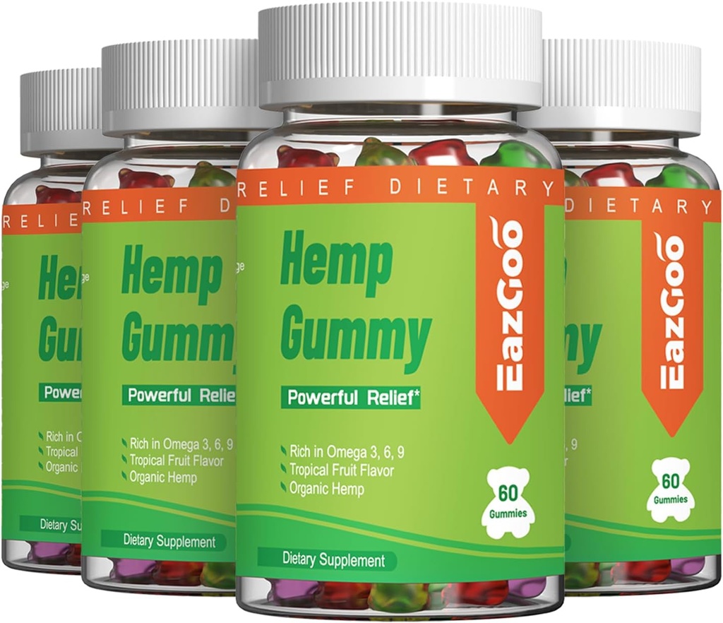 Gommies de chanvre naturel 2.000.000 XXL Extra Strength - Gommy de fruits comestibles naturels avec huile de chanvre biologique- végétalien, faible sucre, non-OGM - 240 comtes