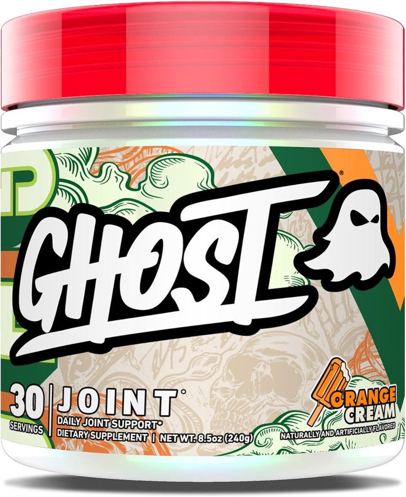 Supplément joint GHOST, Crème Orange (30 portions) - Supplément d'entretien quotidien pour hommes et femmes - Glucosamine HCL, Sulfate de Chondroïtine & Curcumine - Cartilage, Bones & Soutien Joint