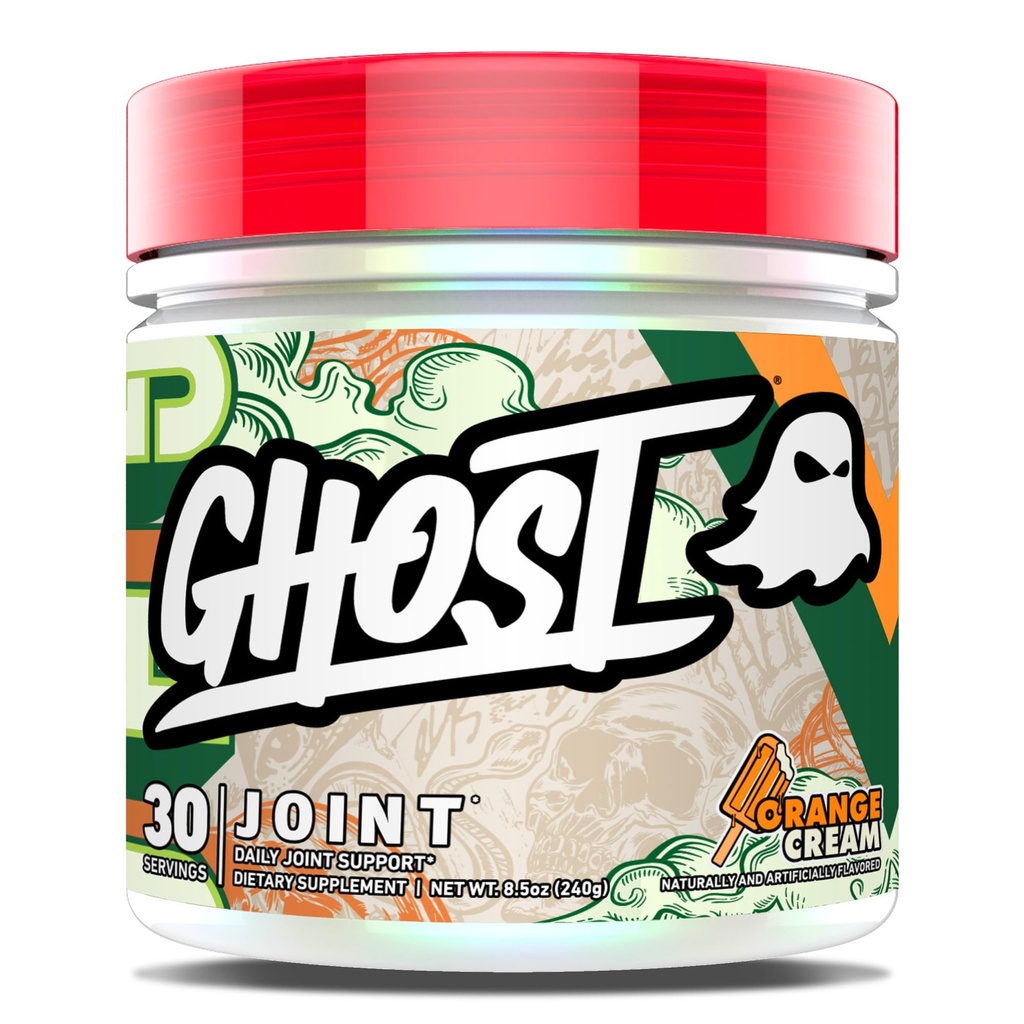Supplément joint GHOST, Crème Orange (30 portions) - Supplément d'entretien quotidien pour hommes et femmes - Glucosamine HCL, Sulfate de Chondroïtine & Curcumine - Cartilage, Bones & Soutien Joint
