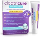 Cicatricure Onguent triple antibiotique avec soulagement de la douleur, onguent antibiotique bacitracine et crème pour le soin des plaies, onguent de guérison pour les coupures, brûlures, piqûres d'insectes, fournitures de premiers soins essentielles, 1 oz