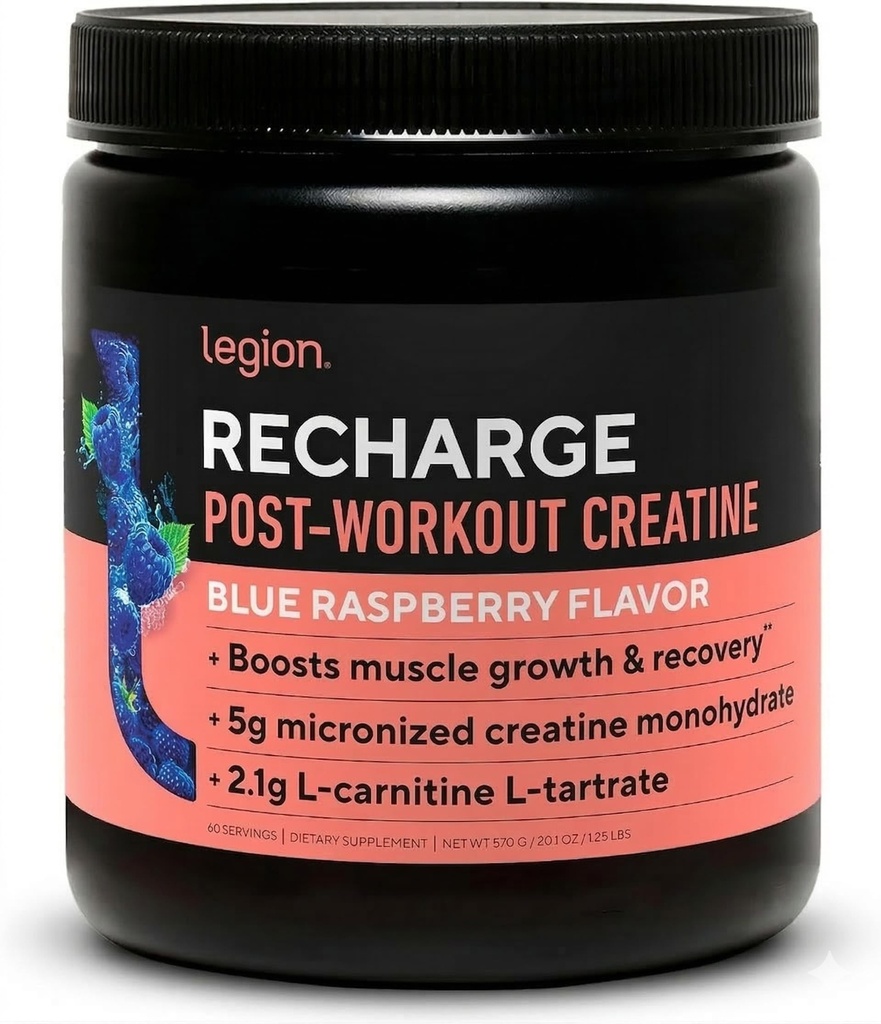 LÉGION Supplément de recharge après l'entraînement - Tous les muscles naturels Constructeur et boisson de récupération avec la créatine micronisée monohydraté naturellement sucré et aromatisé (non aromatisé, 30 portions (paquet de 1)