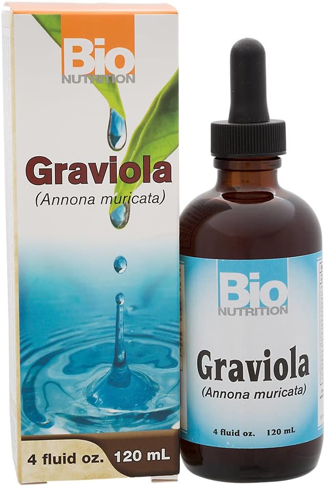 Bio Nutrition Graviola (Annona Muricata) Liquide 4 Onces fluides 750 mg Sourop