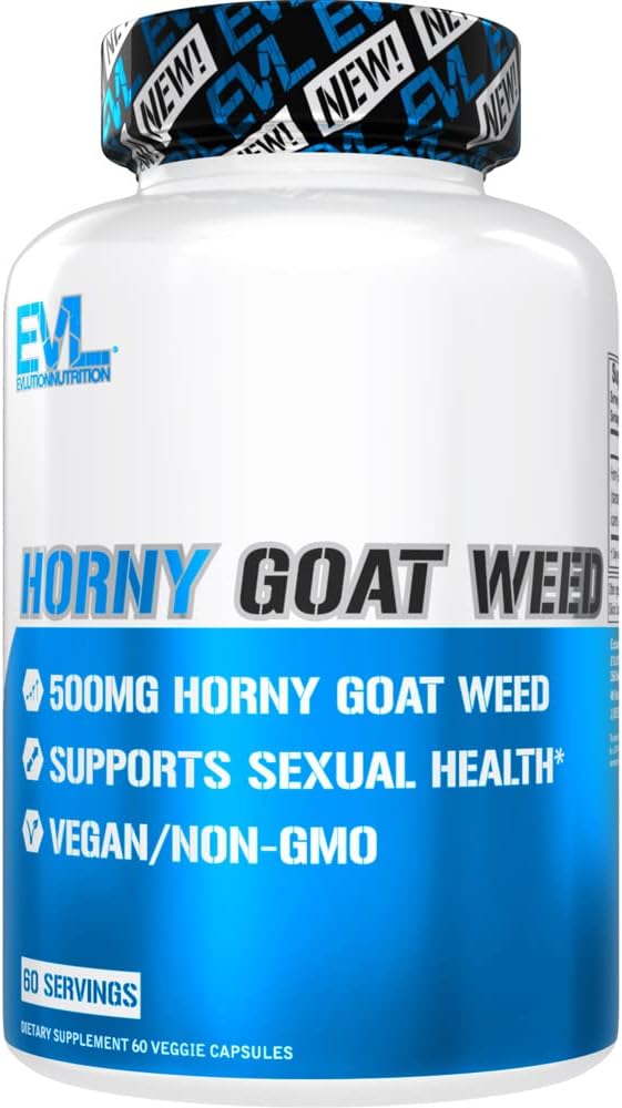 EVL Horny Goat Weed pour les hommes - Supplément revigorant d'amélioration masculine pour la taille de performance de l'énergie et l'endurance avec Horny Goat Weed Extract - Homme Libido Booster Testostérone Supplément pour les hommes