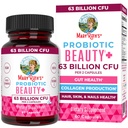 MaryRuth Organics Probiotic Beauty Capsules Support du collagène végétalisé Anti-vieillissement , Santé Gut , Peau et ongles Vitamines Soins de la peau , Biotin , Projet non-OGM Vérifié , 60 Compte