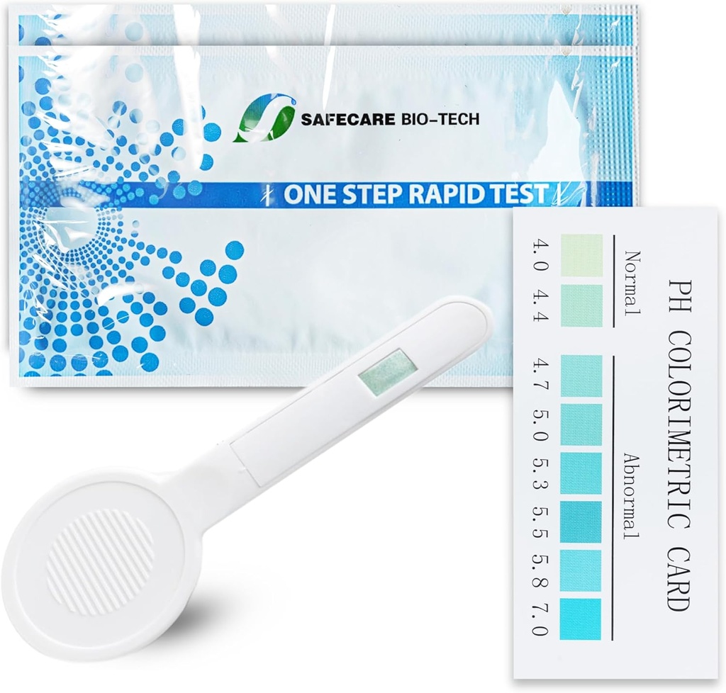 Un pas de pH vaginal trousse de test de vaginose bactérienne, 5 trousses de test, VB, infection des levures, santé vaginale féminine, équilibre du pH pour les femmes, feuilleté individuel