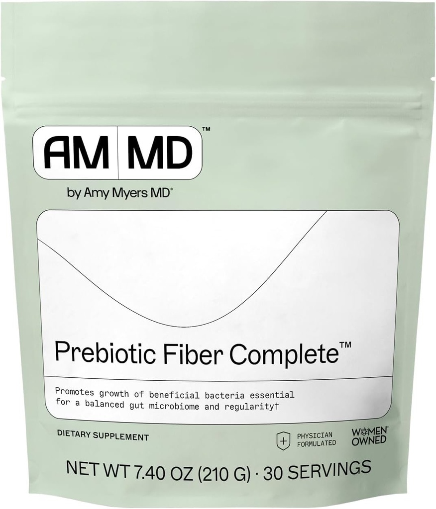 Amy Myers MD Poudre de fibre prébiotique - Support Gut - Bio Acacia Fibre - Keto Friendly - Sans gluten, sans oeufs, sans lait, sans OGM - 30 portions
