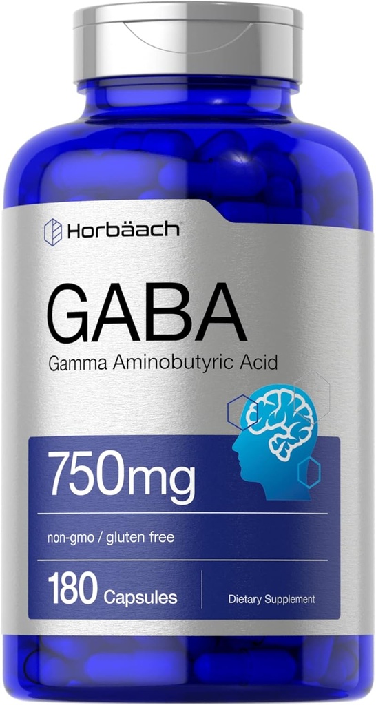 Horbäach GABA 750mg.180 Capsules de poudre.