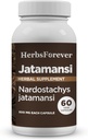 Herbsforever Jatamansi Capsules de Nardostachys Jatamansi.Prime supplément à base de plantes pour la relaxation, le soin des cheveux et le bien-être.