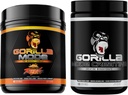 Gorilla Mind Pre Workout (Orange Rush) + Creatine (100 Serv.) - Stack complet pour améliorer la force, la puissance et la taille des muscles