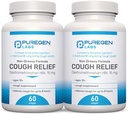 P Puregen Labs Cough Relief for Adults Dextromethorphan HBr 15mg (120 Softgels) 8 heures, non somnolente, longue durée Bronchial Suppressant.