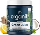 Jus vert orgaifi - Supplément en poudre avec Spiruline biologique, Ashwagandha et Chlorella - Aide à atteindre les objectifs de conditionnement physique et réduire les niveaux de cortisol, 30 jours d'approvisionnement