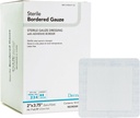 DermaRite's Stérile Borded Gauze Dressing with Adhesive Border - Matériau souple non linté, Premier-Aid, emballé individuellement - 2 po x 3-3/4 po, 1 Compte, 50 Packs, 50 Total