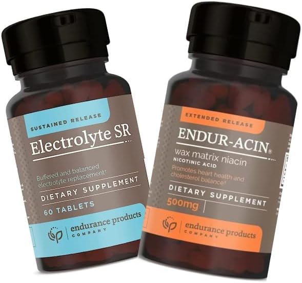 Endur Electrolyte SR et ENDUR-ACIN Niacine - Vitamine B3 Niacine 500mg Libération prolongée