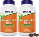 Maintenant gels de menthe poivrée avec huile de gingembre et huile de fenouil, 150 softgels (paquet de 2), enrobé entérique