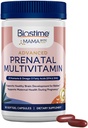 Biostime Vitamines prénatales avancées pour les femmes 20 nutriments, multivitamines, acide folique, fer, prébiotique et oméga 3 EPA & DHA Acides gras de grossesse Vitamines et supplément de soutien