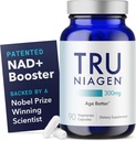 TRU NIAGEN Supplément breveté NAD+ pour l'antivieillissement et la régénération cellulaire, 300 mg de Niagen, 90 portions supportent l'énergie cellulaire, le cerveau, le muscle, Nicotinamide Riboside (NR) Prendre 1 jour 1 bouteille