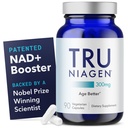 TRU NIAGEN Supplément breveté NAD+ pour l'antivieillissement et la régénération cellulaire, 300 mg de Niagen, 90 portions supportent l'énergie cellulaire, le cerveau, le muscle, Nicotinamide Riboside (NR) Prendre 1 jour 1 bouteille