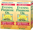 American Health Dietary Fiber Suppléments, Royal Brittany Soiring Primrose Oil, Pack de 2, 60 Compte