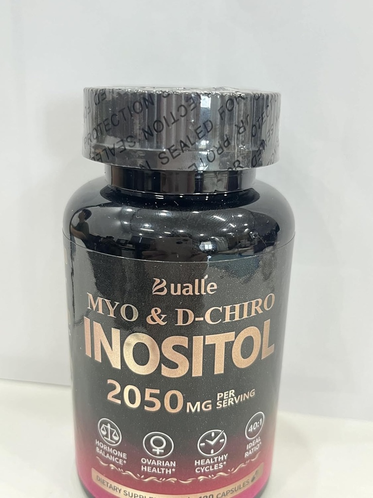 Bualle Myo-Inositol & D-Chiro Inositol - Ovarian Support Vitamin - 40:1 Blend to Support Hormone Balance for Women