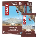 BAR CLIF - Barres de protéines énergétiques - Brownie au chocolat - Fabriqué avec de l'avoine biologique - Barres énergétiques - Non-OGM - (15 Pack)