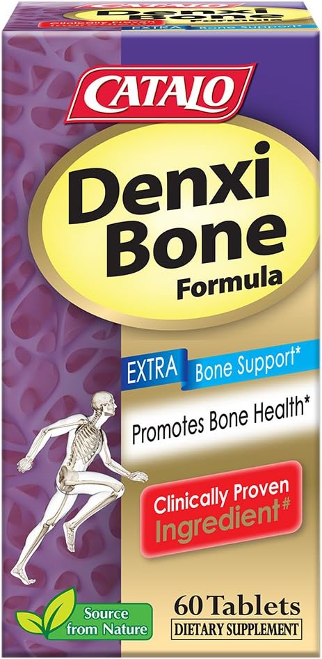 Formule CATALO DenxiBoneTM - Algae Calcium d'Islande, Magnésium marin, chélate d'acide amino-zinc et comprimés de vitamine D3-60