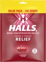 Halls Relief Cherry Toux gouttes, Pack de valeur, 140 gouttes