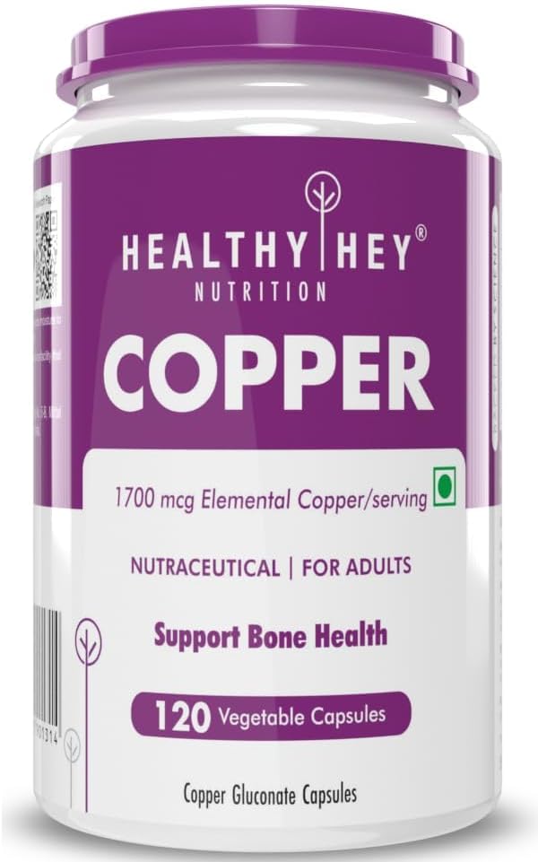 Gluconate de cuivre chélaté - Forme hautement biodisponible - Non-OGM, sans gluten -120 gélules