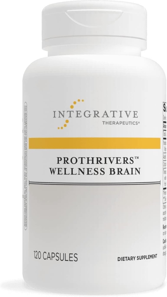 Thérapeutique intégrative ProThrivers Wellness Cerveau - Supplément de soutien à la santé cérébrale pour les adultes* - Inclut les champignons de la crinière - végétalien, sans gluten et sans lait - 120 capsules (60 portions)