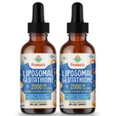 2000MG Glutathion liposomique liquide, 98% Absorption, supplément de forme active L-Glutathion, complexe antioxydant végétalien puissant pour système immunitaire, défense du vieillissement, Detox, 4 FL.OZ