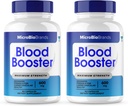 (2 Pack) Microbio Blood Booster, Micro Bio Blood Booster Supplément de soutien du flux sanguin naturel, Micro Bio Marques Pills Advanced Microbiobrands Formule de soutien de la force maximale (120 Capsules)