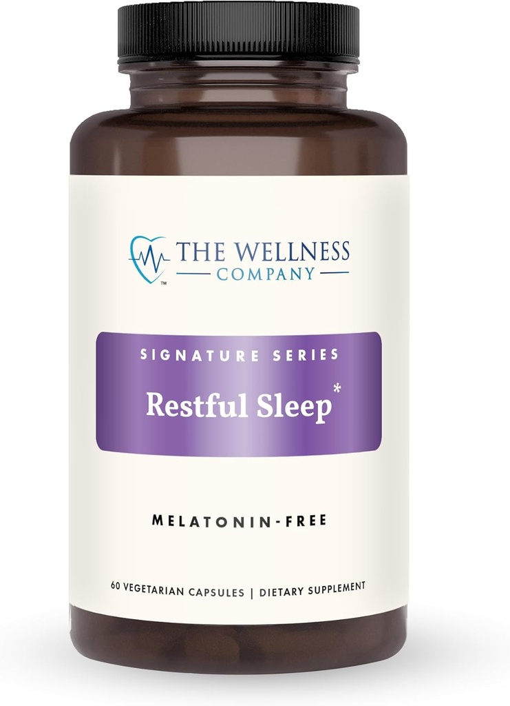 The Wellness Company Sommeil reposé - Sans mélatonine, sommeil profond, soutien REM, formation non-habitante - Kava, Rafuma Leaf, Ashwagandha & Root Valerian