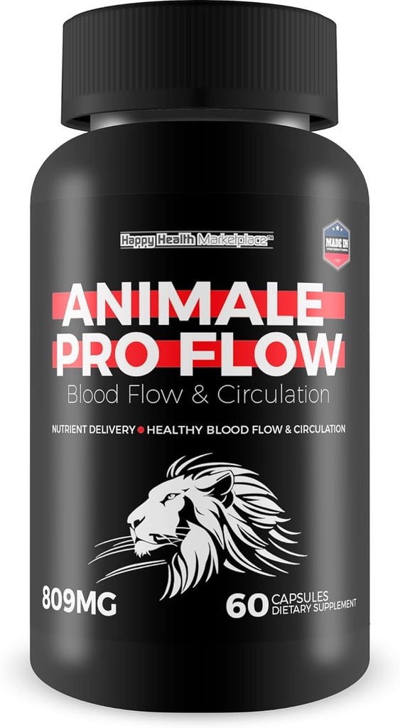 Animale Pro - Notre meilleur supplément de flux sanguin - Pro Animale Male Supplément de santé pour les soins de flux sanguin - Suppléments de flux sanguin sain pour les hommes - Pro Animale Pills pour les hommes