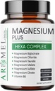 Magnésium complexe 60 Capsules avec du bisglycinate de bisglycinate de chlorure de Taurat de sulfate de sulfate de vitamine Citrate de vitamine B6 Complex de Aromel