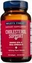 Wiley's Finest Wild Alaskan Fish Oil Cholestérol Support - Supplément santé cardiaque pour les hommes et les femmes - 560mg Oméga-3s - 120 Softgels (60 portions)