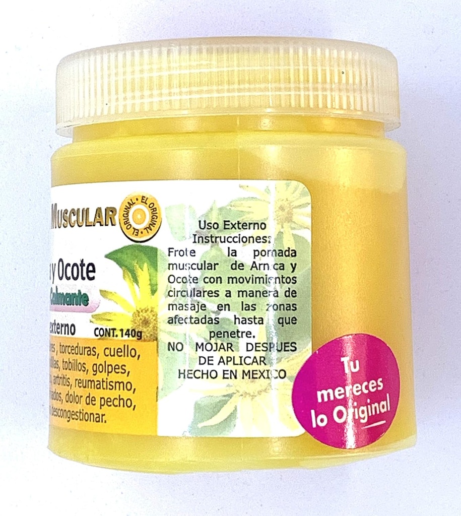Muscle Pomé avec des extraits de camomille et de pin ocote 140grs.