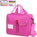 Medicine Pill Bottle Organizer Bag, Large Travel Pill Case Box and Storage, Lockable Vitamins Pill Carrier for Drug, Fish Oil, Medical Supplies (Pink)