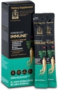 Immune, Extrait de ginseng rouge coréen avec bâtonnets liquides Elderberry, Immunity Support, Blood Circulation Booster, Supplément énergie naturelle, 6 ans Panax Ginseng asiatique, 10 comtes