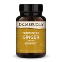 Dr. Mercola Gingembre fermenté avec Benegut - Soutiens Digestion et santé des intestins - Aides occasionnelles Gaz, bloom et désagrément - Non-OGM, sans gluten et sans soja - 60 capsules (60 portions)