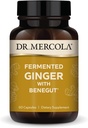 Dr. Mercola Gingembre fermenté avec Benegut - Soutiens Digestion et santé des intestins - Aides occasionnelles Gaz, bloom et désagrément - Non-OGM, sans gluten et sans soja - 60 capsules (60 portions)